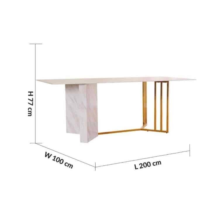 Murble Dining Table with 6 chairs for sale