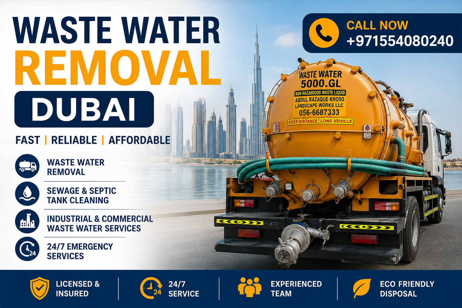 Waste Water Removal Downtown Dubai